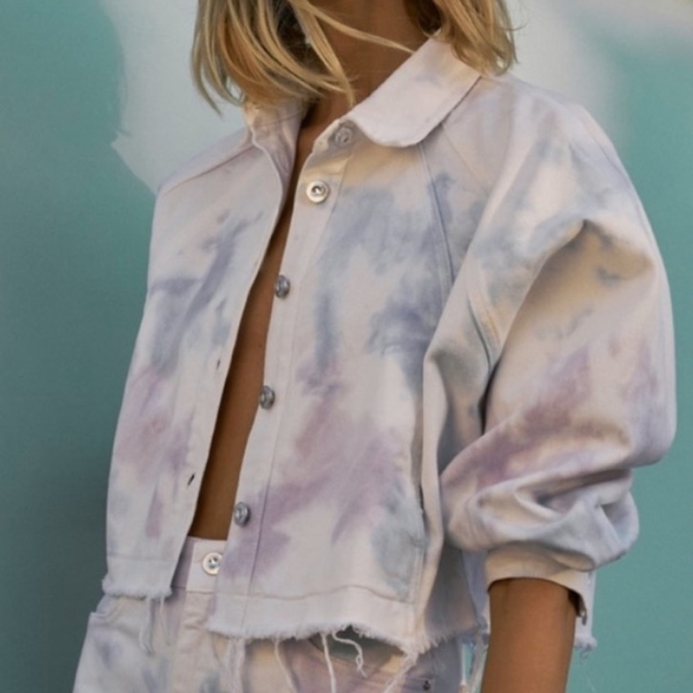 ZARA Tie Dye Demin Jacket